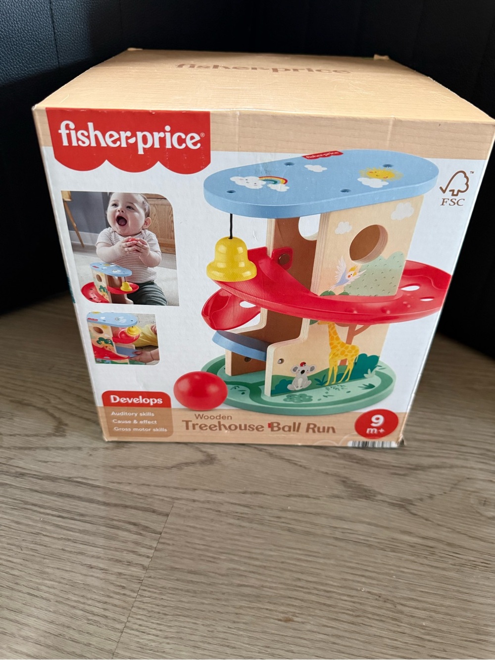 NEW Fisher-Price Wooden Treehouse Ba for children 9 months and older